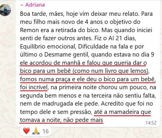 Depoimento: Desmamou do bico e nem pede mais a mamadeira