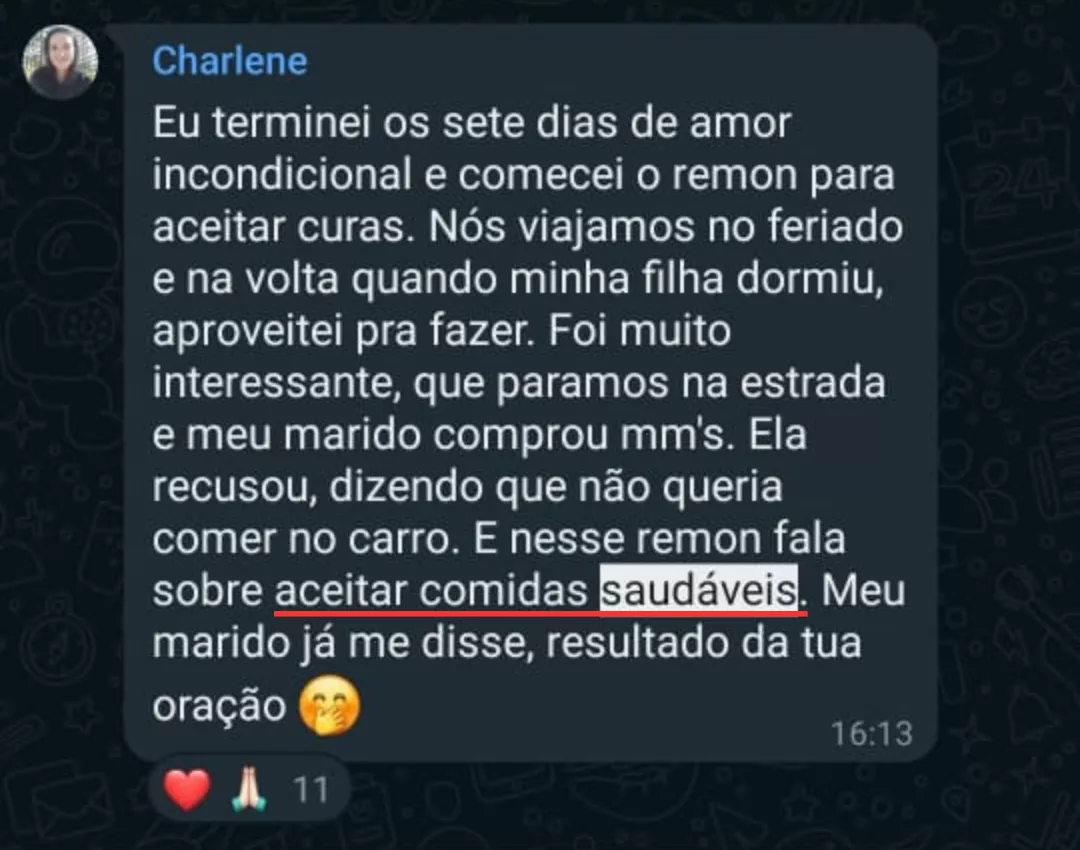 Depoimento: Aceitando comidas saudáveis