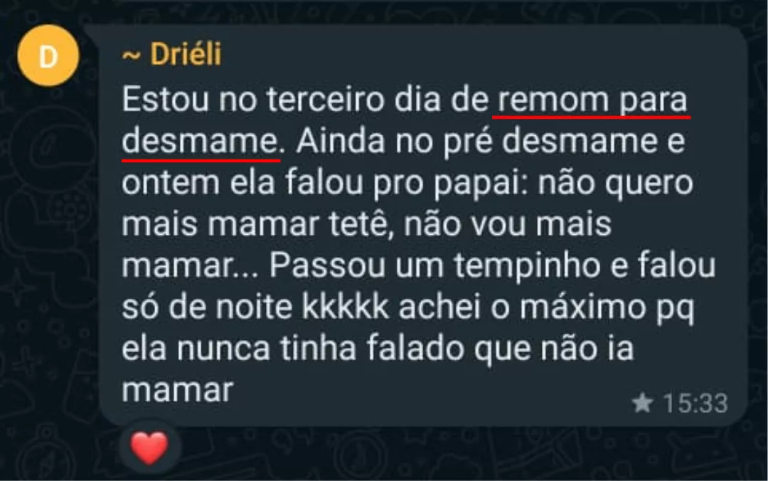 Depoimento: Desmame gentil e com pedido