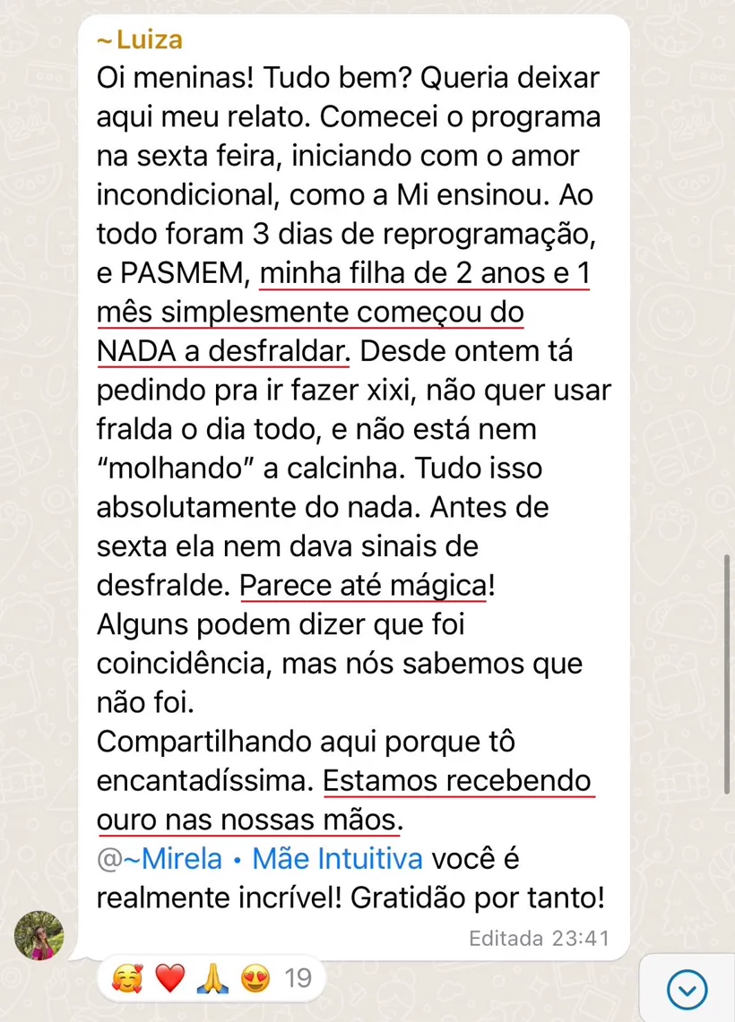 Depoimento: Desfraldou em 3 dias