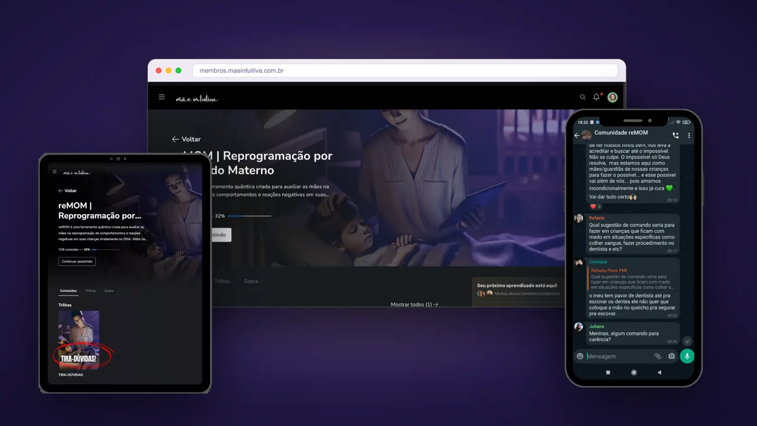 Acesso ao remom em celular, tablet e computador